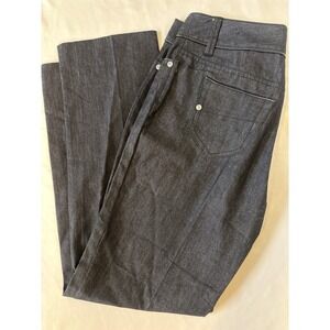 Larry Levine Petite Dark Wash Denim Trousers Straight Leg Jeans Size 4P